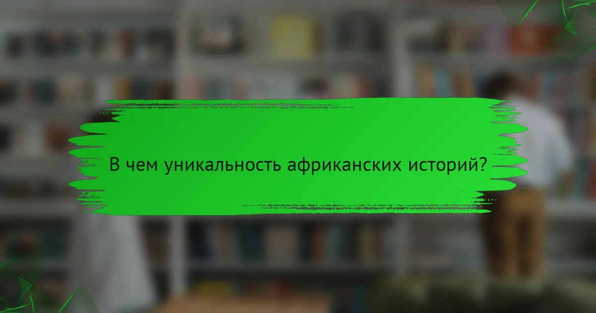 В чем уникальность африканских историй?